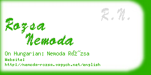 rozsa nemoda business card